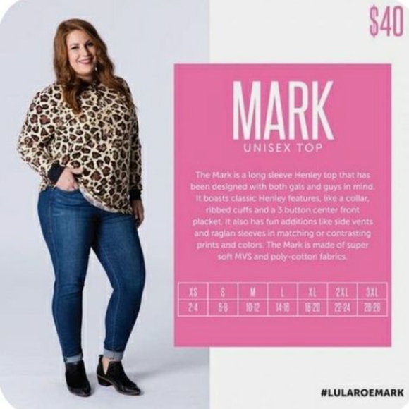 Lularoe Striped Sleeves Mark Henley Long Sleeve Top 3XL - Picture 6 of 6